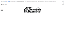 Tablet Screenshot of columbiahvac.net